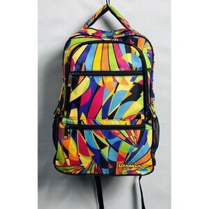 Loudmouth Multicolored Backpack Bag 17X13 lots of pockets